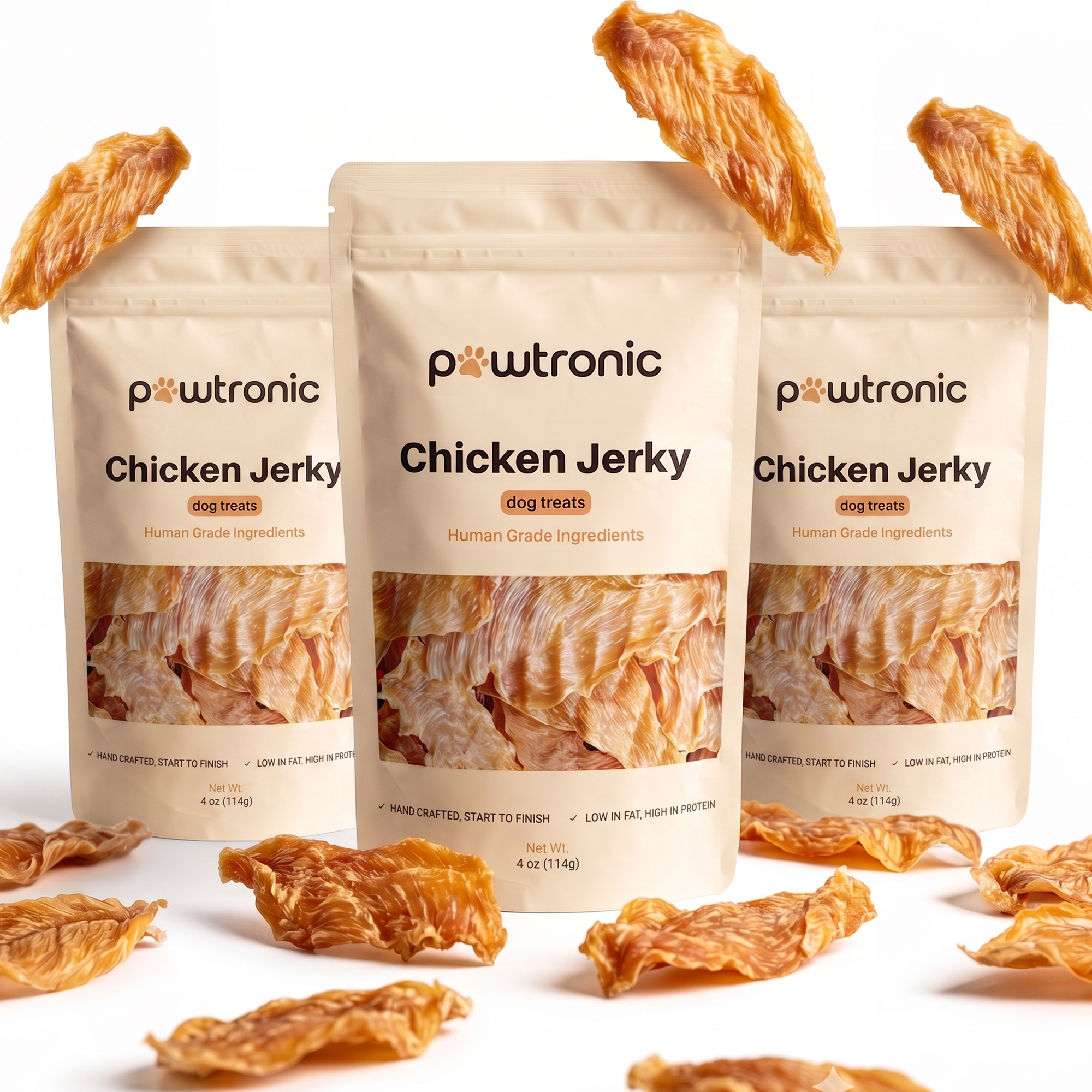 Natural Chicken Jerky Dog Treats 3 Pack